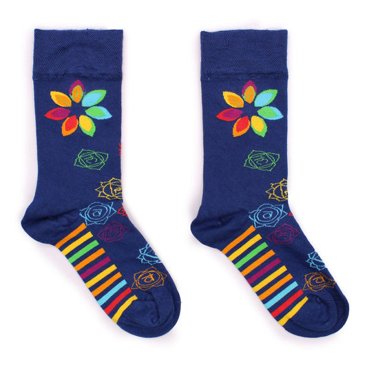 Hop Hare Bambus Socken 41-46 Regenbogen Chakra