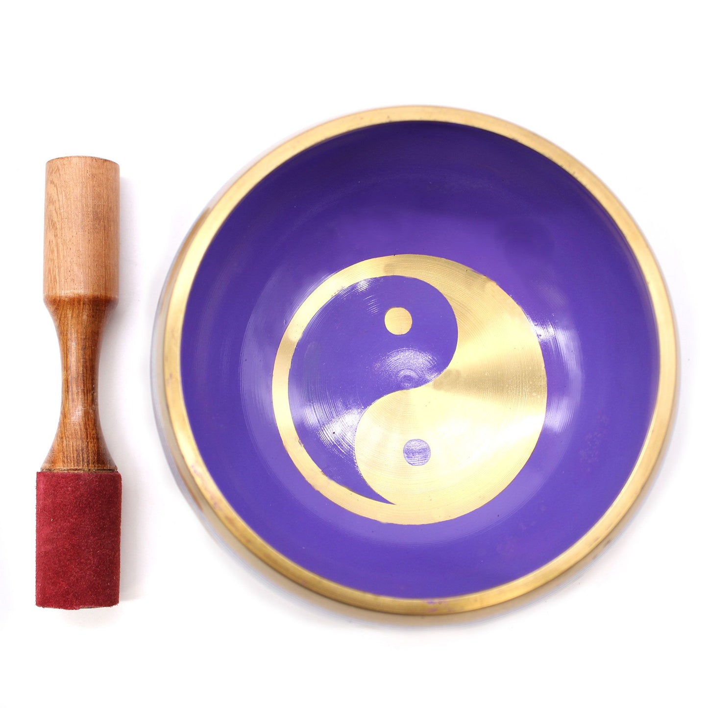 Lrg Yin Und Yang Klangschalen Set Weiß Lila 14cm