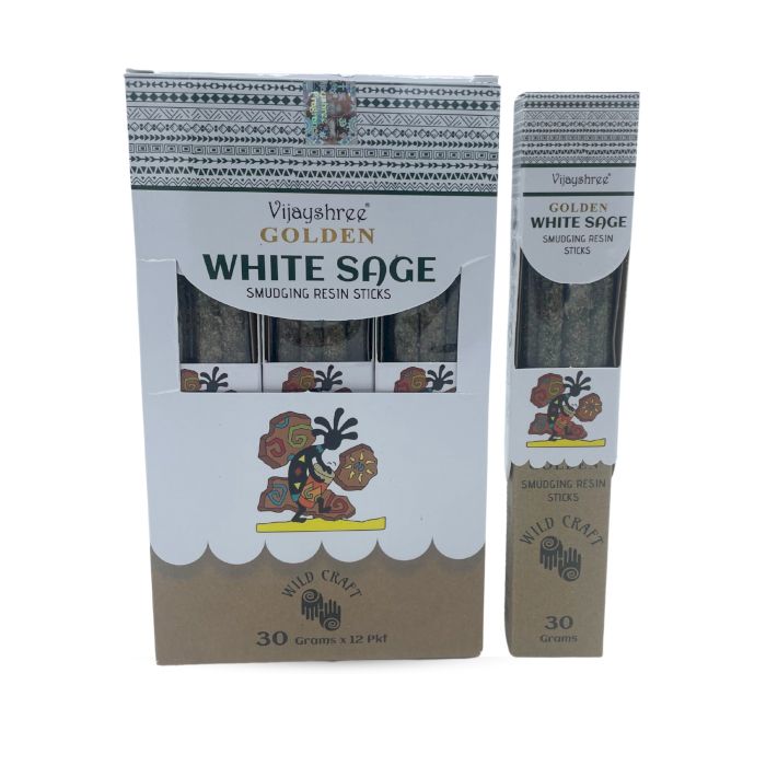 30g Goldener Weißer Salbei Räucherharz Stäbchen 6 Stück