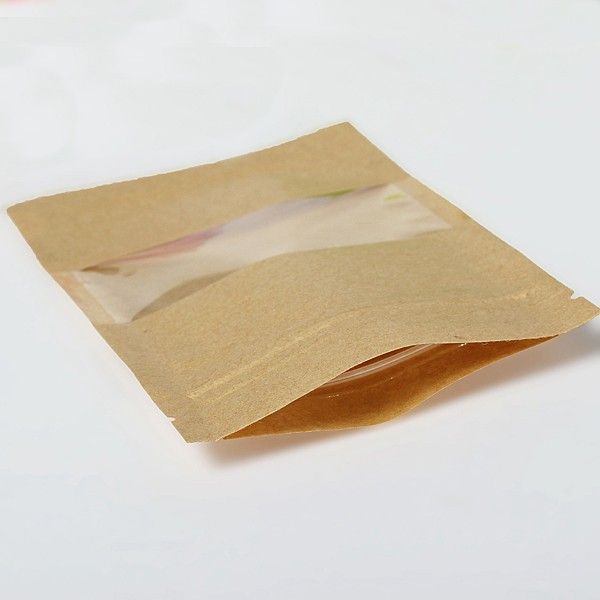 10er Set Kraft Fensterbeutel 10x16 cm für Lebensmittel und Geschenke