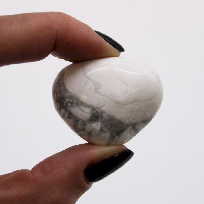 Beutel Mit 12 Mittleren Afrikanischen Tumbled Stones - Weiße Howlite - Magnesit