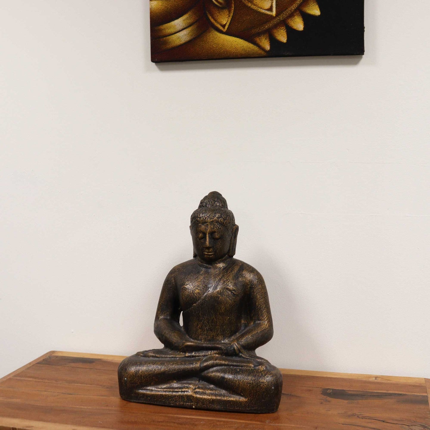 Mittlerer Buddha Klassisch Antik Gold 0 5m