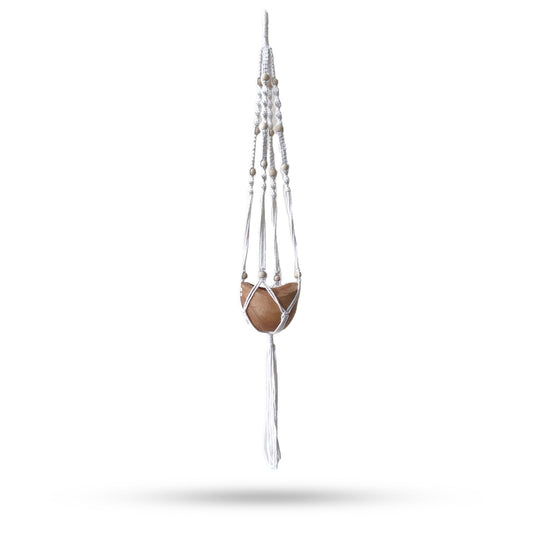 Makramee Blumentopf Halter Mit Perlen - Natur - 1 Meter