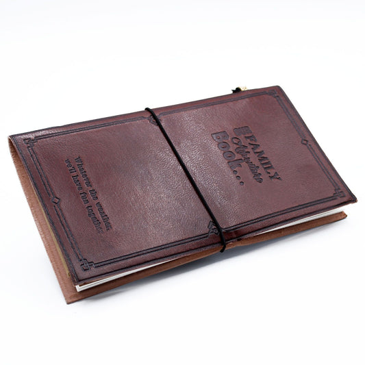 Handgemachtes Lederjournal Unsere Familienabenteuerbuch Braun 80 Seiten