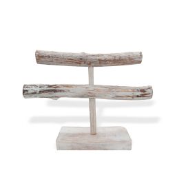 Doppelter Schmuckständer Weißgewaschen