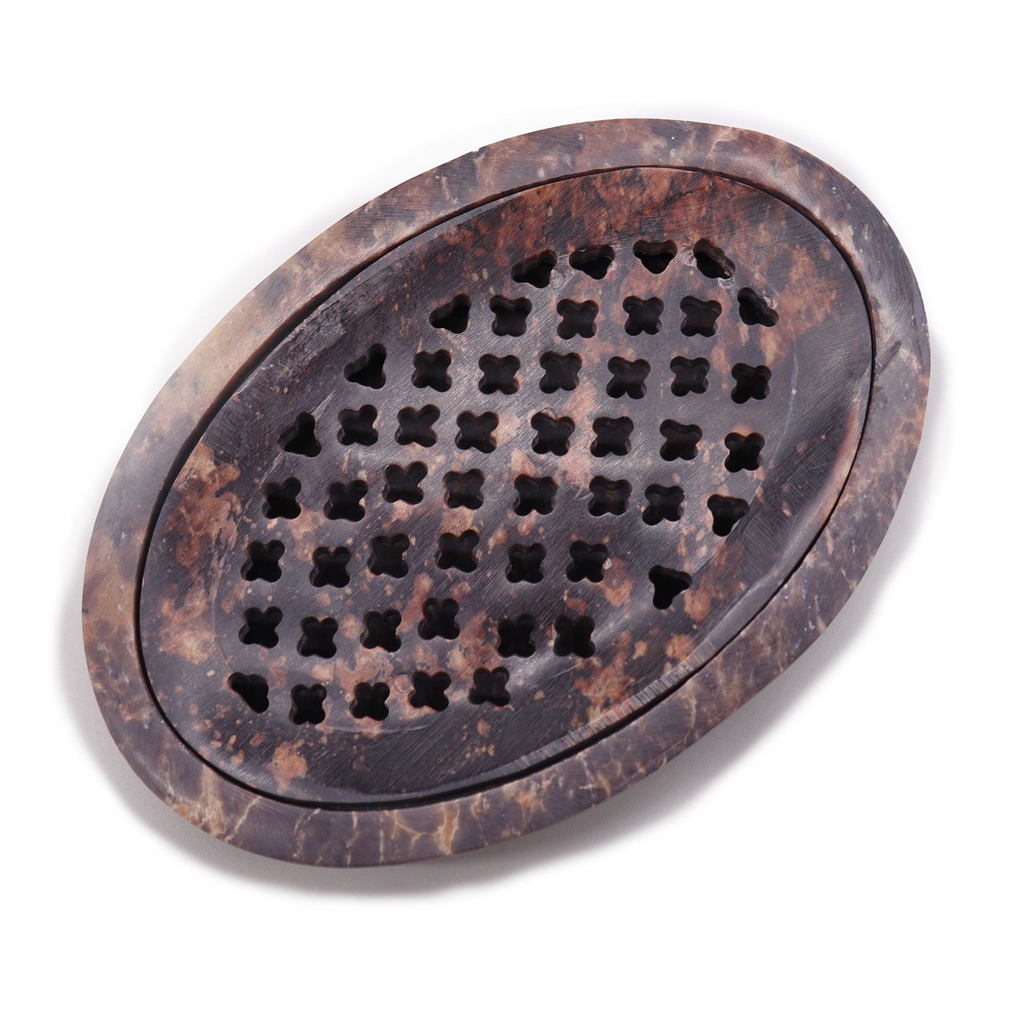 Seifenschale Aus Speckstein Mit Abtropfschale 11x8cm Klassisch Oval