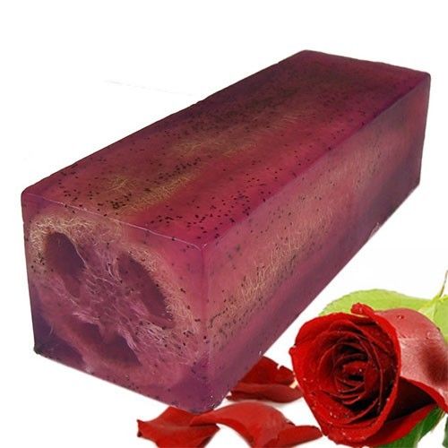 Luffa Seife Stück 115g - Rau Und Fertig Rose