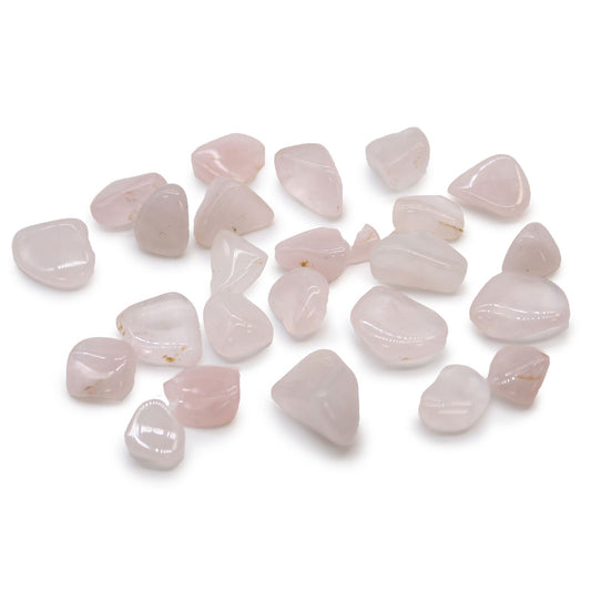 Tüte Mit 24 Kleinen Afrikanischen Tumble Stones - Rosenquarz