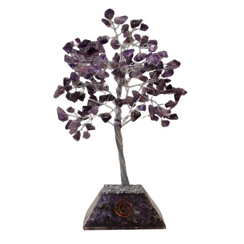 Edelsteinbaum Mit Organitbasis 160 Steine Amethyst