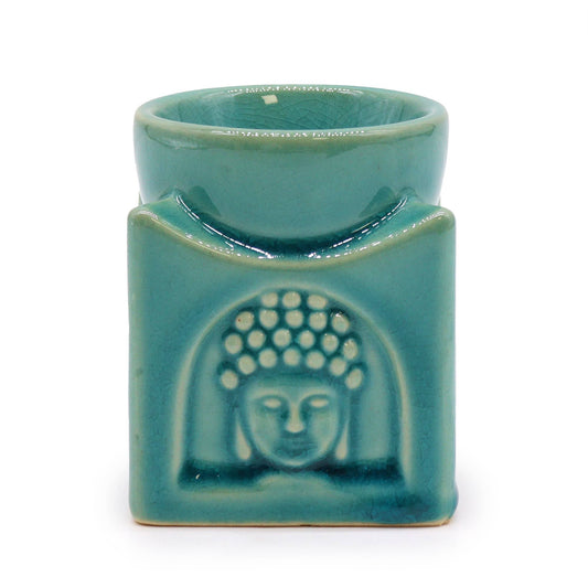 Quadratischer Buddha Brenner - Weiches Türkis