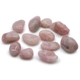 Beutel Mit 12 Mittleren Afrikanischen Tumbled Steinen - Rosenquarz