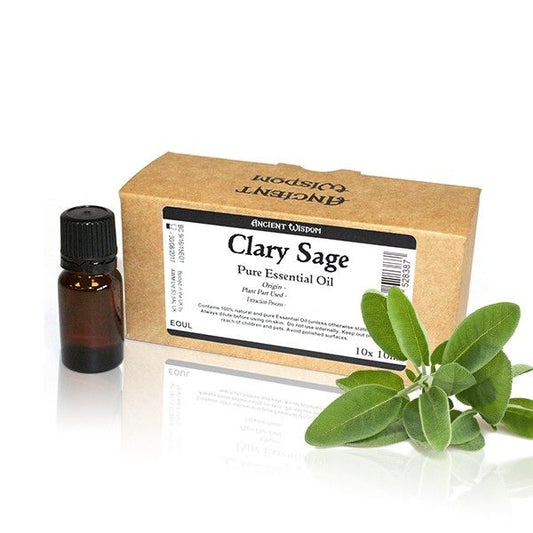 10x 10ml Clary Sage Ätherisches Öl Unbeschriftet