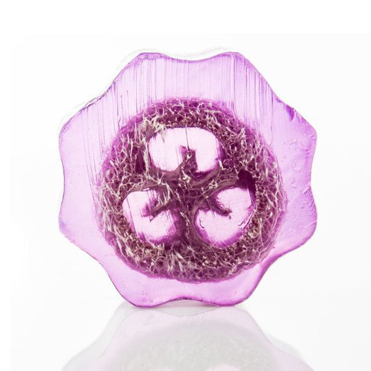 Loofah Seifenstück 100g - Lavendel