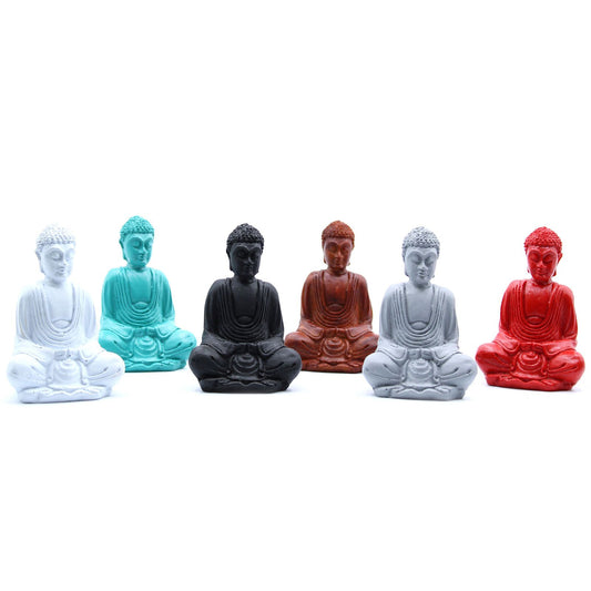 Matt Mini Buddha In Verschiedenen Farben Handbemalt Aus Bali