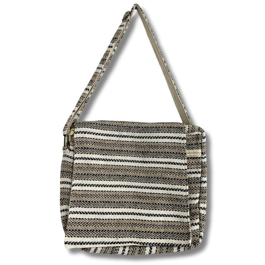 Weiche Banjar Laptop Tasche - Sanftes Creme und Grau