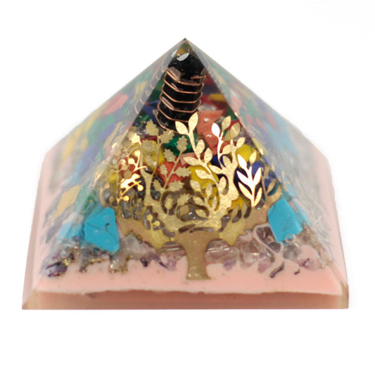 Lrg Organit Pyramide 70mm - Baum Erdgrundlage