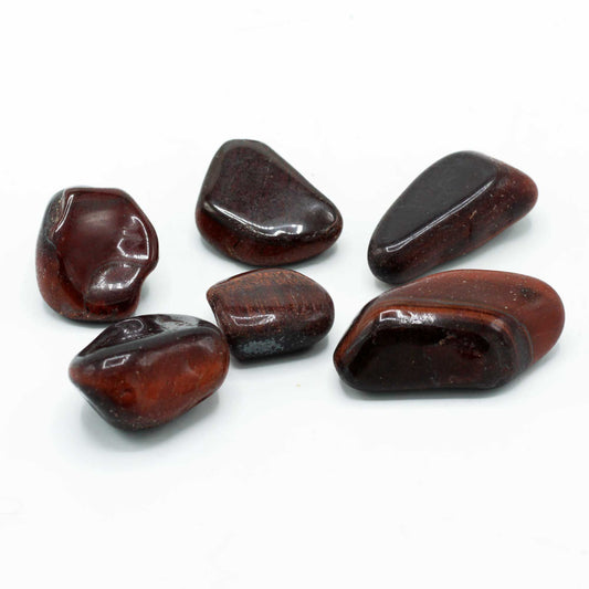 Tüte Mit 6 Afrikanischen Edelstein Tigerauge Rot Größe 8 30mm KG