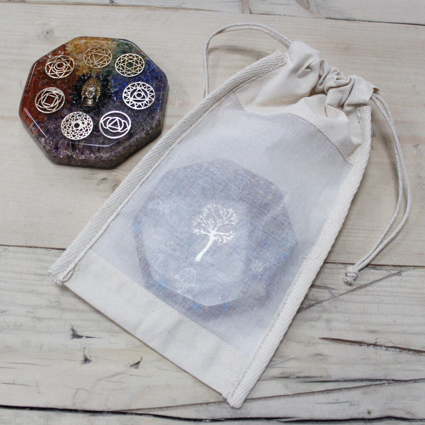 Große Baumwollfenstertasche 26x15cm