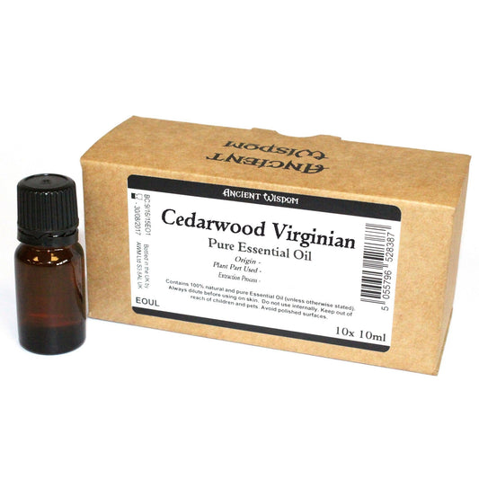 10x 10ml Zedernholz Virginisches Ätherisches Öl Unbeschriftet