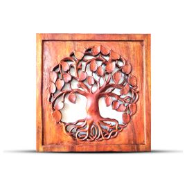 Quadratischer Baum Des Lebens - Rund - Paneel 40x40
