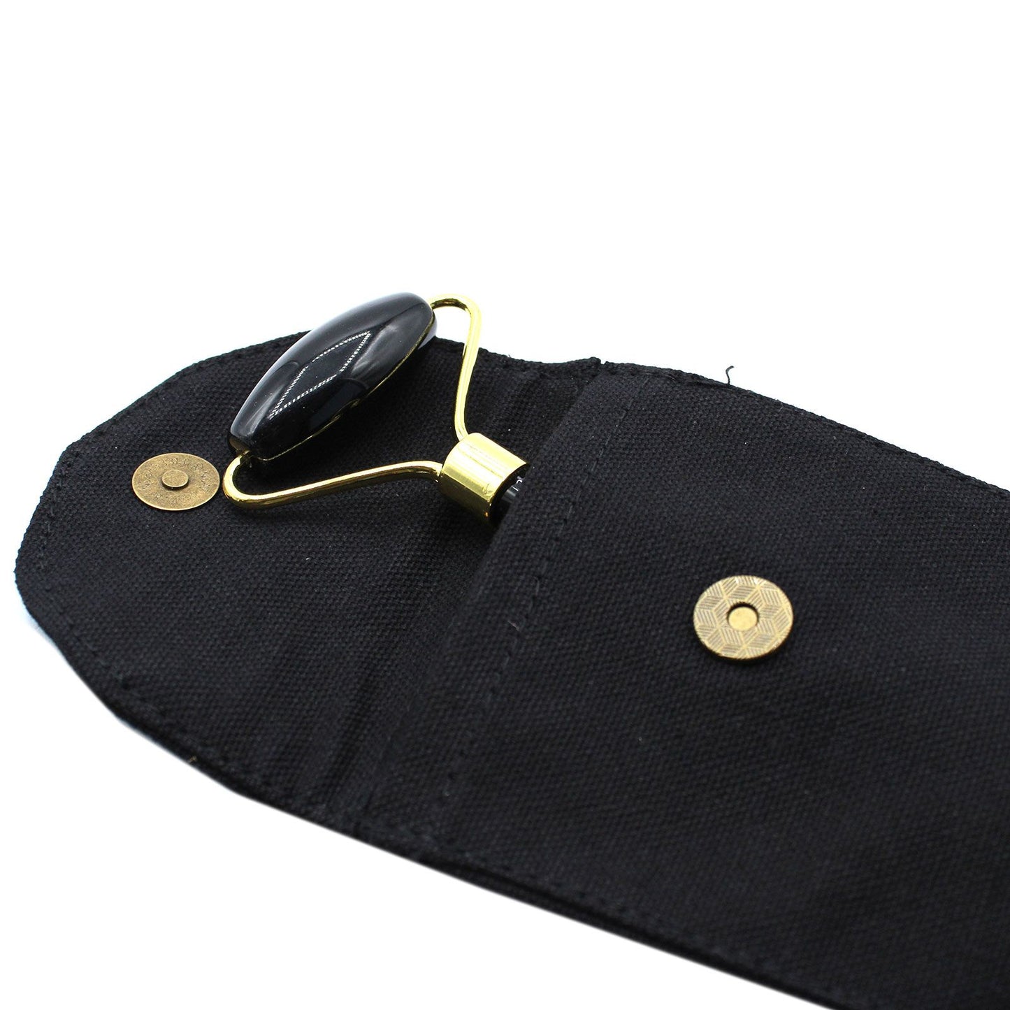 Edelstein Gesichtsmassage Roller - Schwarzer Obsidian