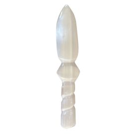 Selenit Groß Ritualmesser Spirale 25cm