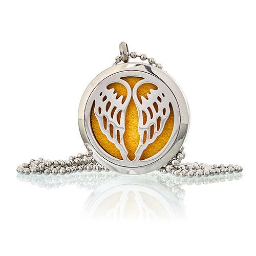 Aromatherapie Schmuck Halskette Engel Flügel 30mm