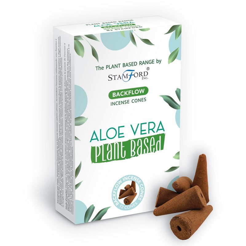 Pflanzenbasierte Rückfluss Räucherkegel Aloe Vera 12 Stück