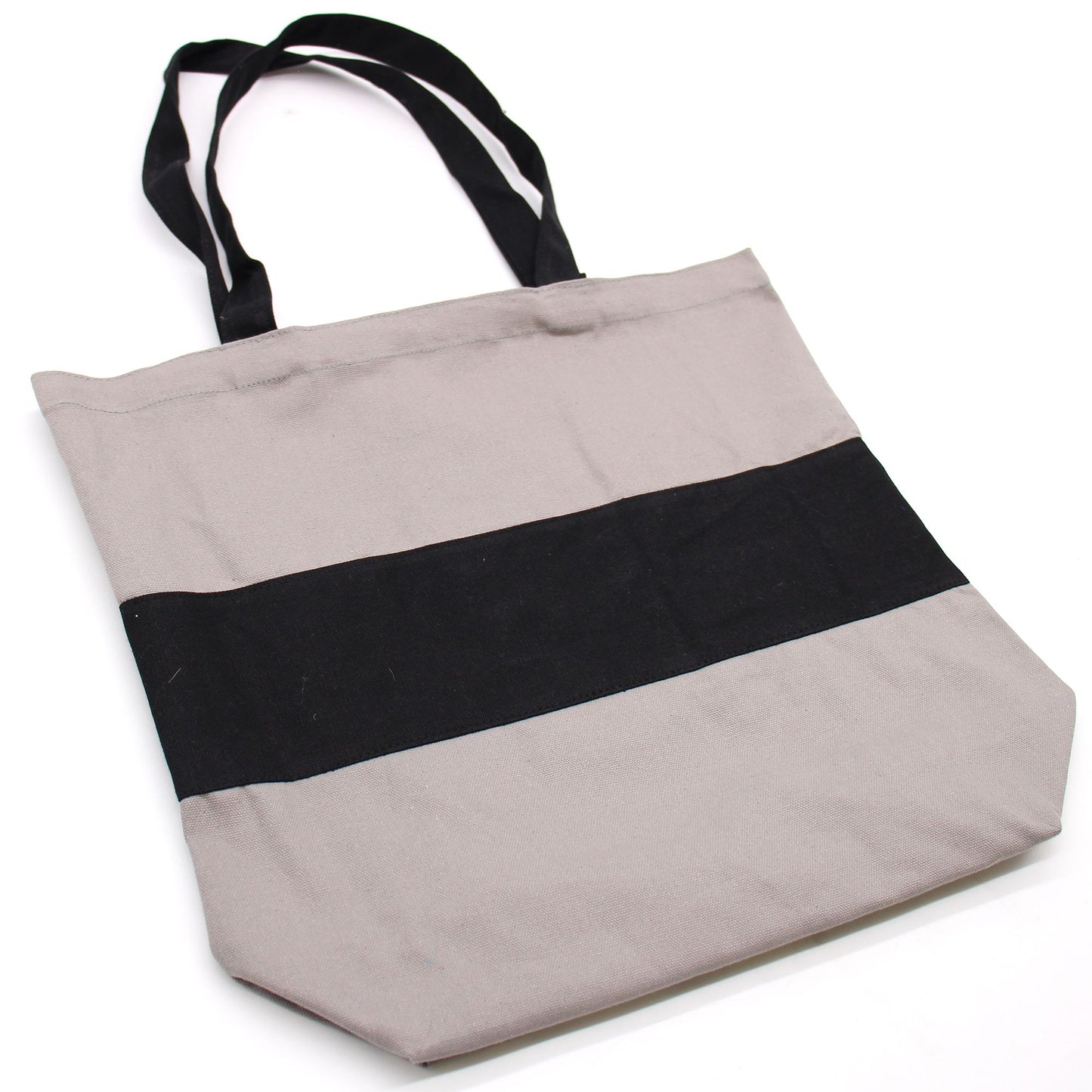 Zwei Farbiger Baumwollbeutel 38x42x12cm Grau und Schwarz 10oz
