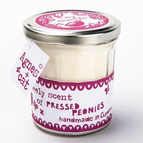 Marmeladenglas Kerze - Gequetschte Pfingstrose