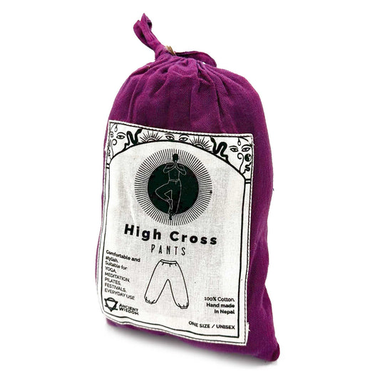 Yoga Und Festival Hosen Mit Hochkreuz Himalayan Druck In Lila