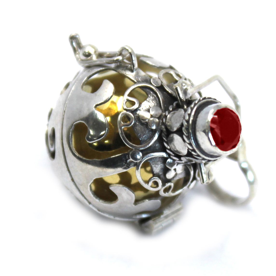 Silberner Engel Glocke Magisch 18mm