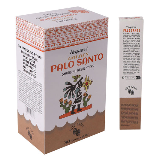 30g Goldene Palo Santo Räucherharz Stäbe 6 Stück