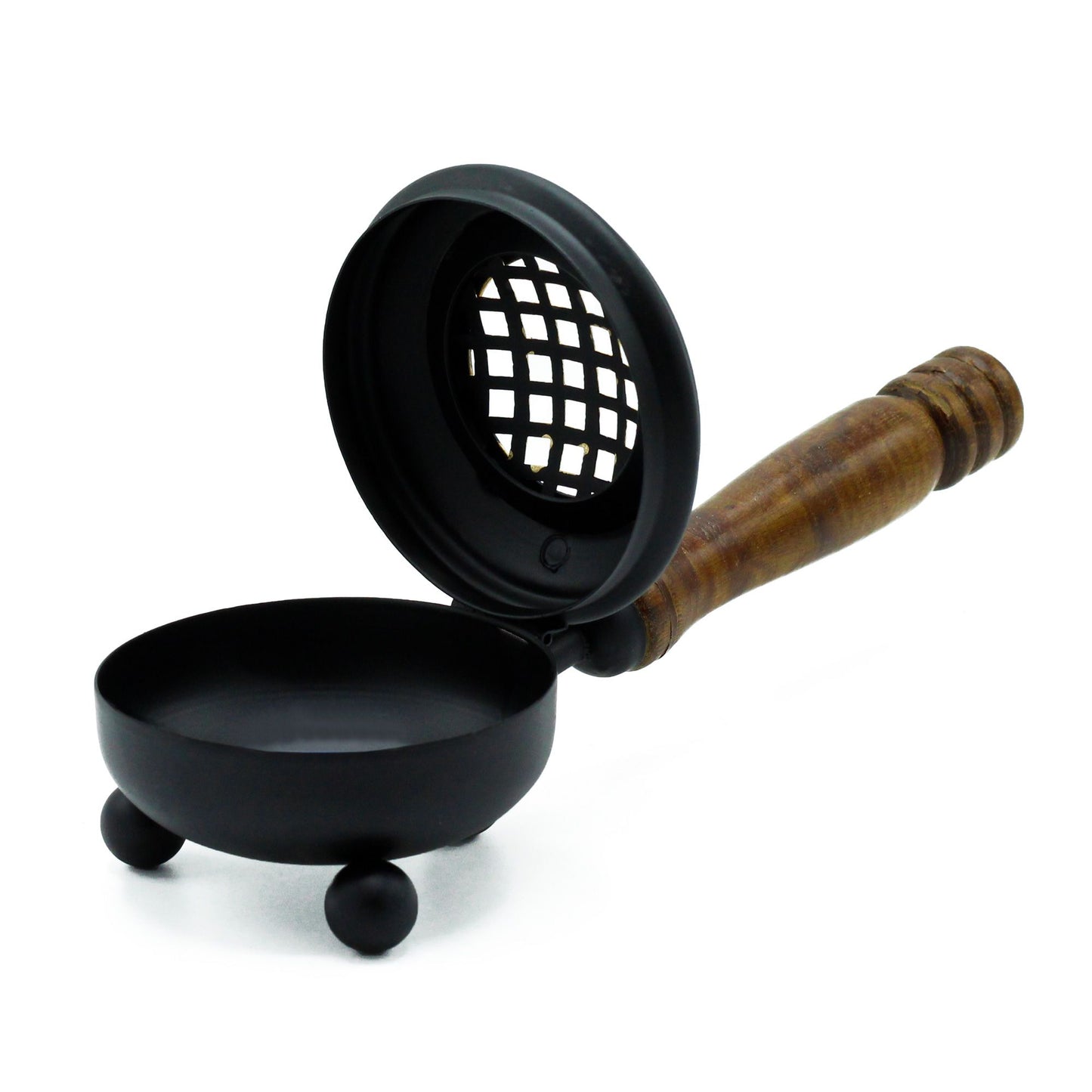 Mittlerer Eisen Räuchergefäß mit Goldakzenten