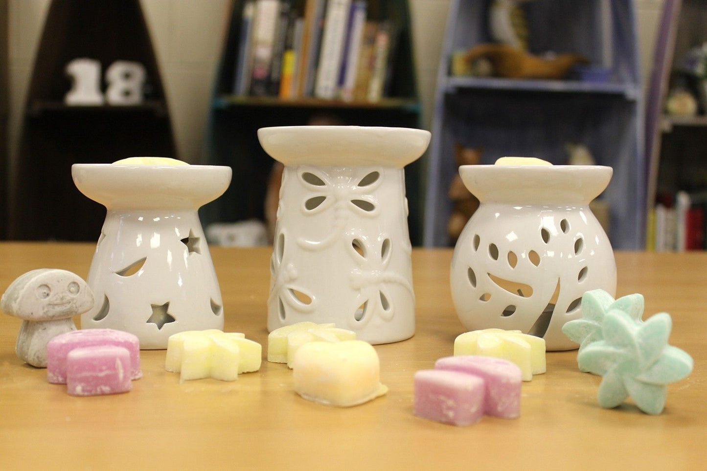 Lrg Klassischer Weißer Ölverdampfer Mond Und Stern