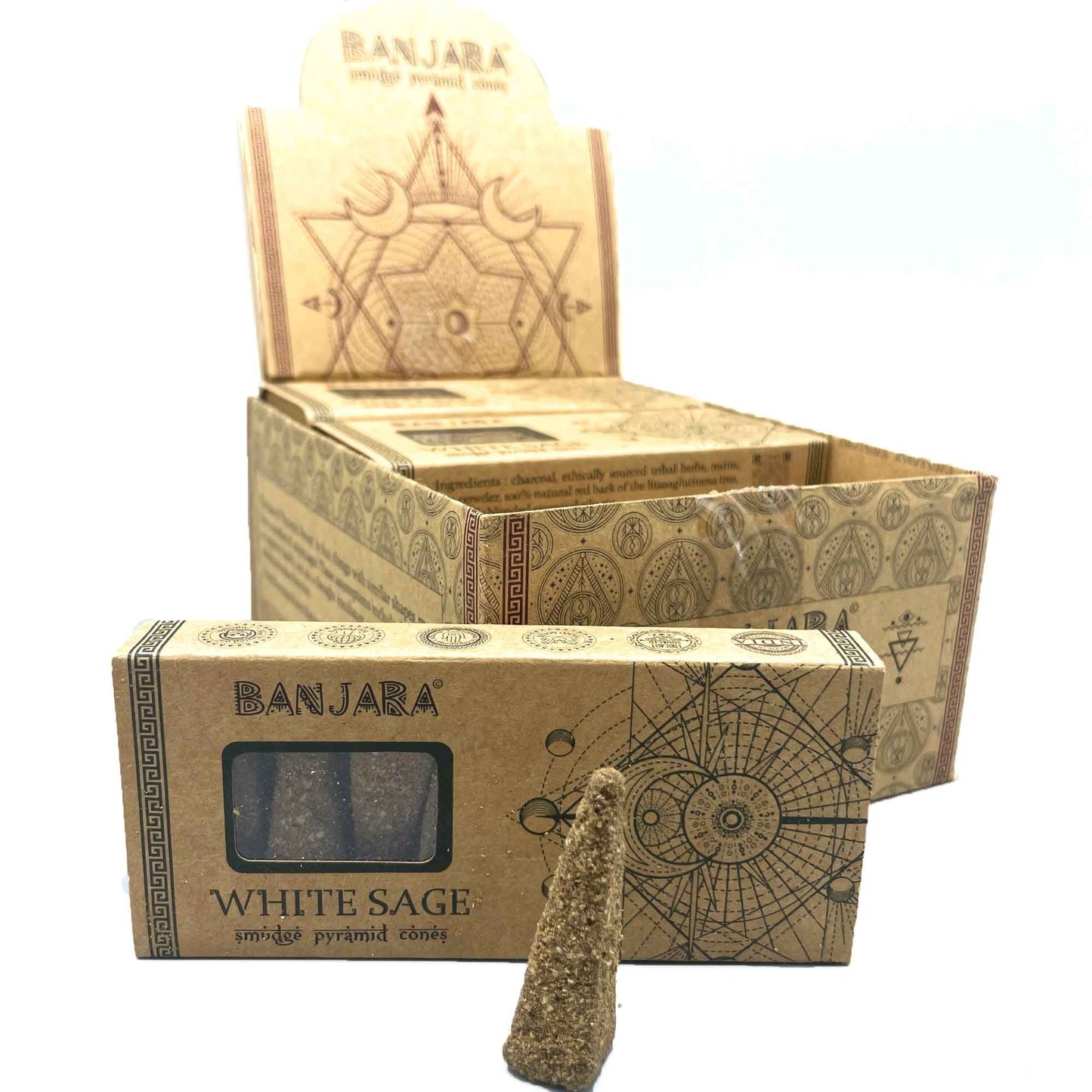 Banjara Räucher Pyramidenspitzen - Weißer Salbei