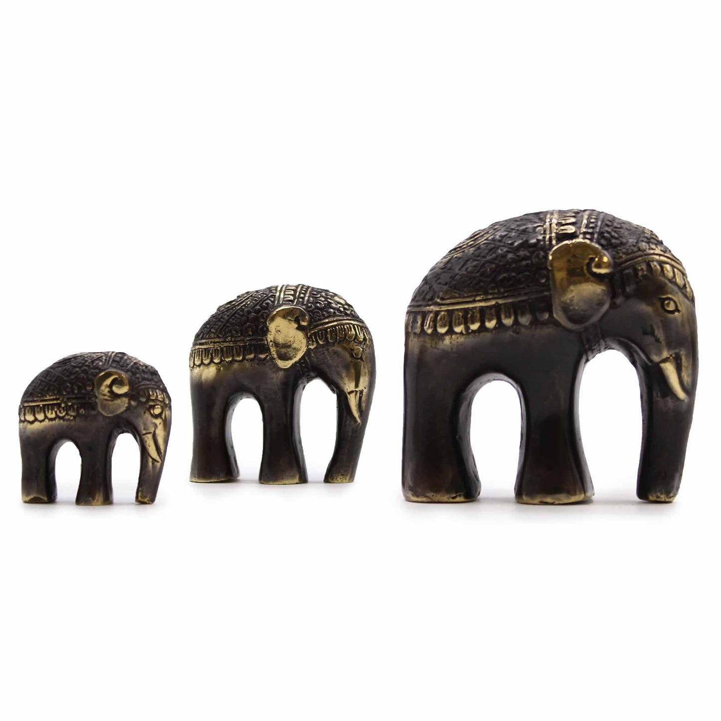 Kunst Elefant Set von 3