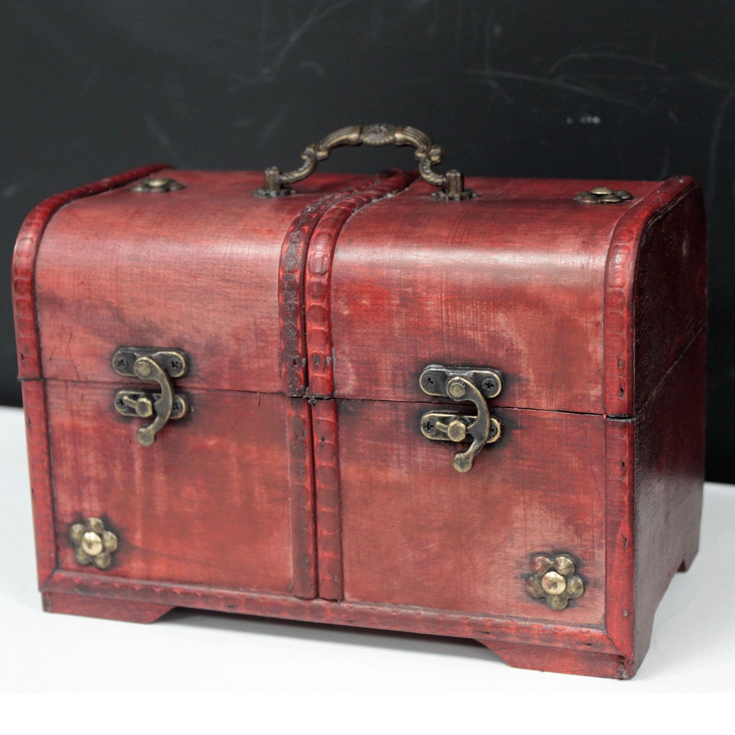 Große Klassische Truhe - Set Mit 3 Vintage Kisten