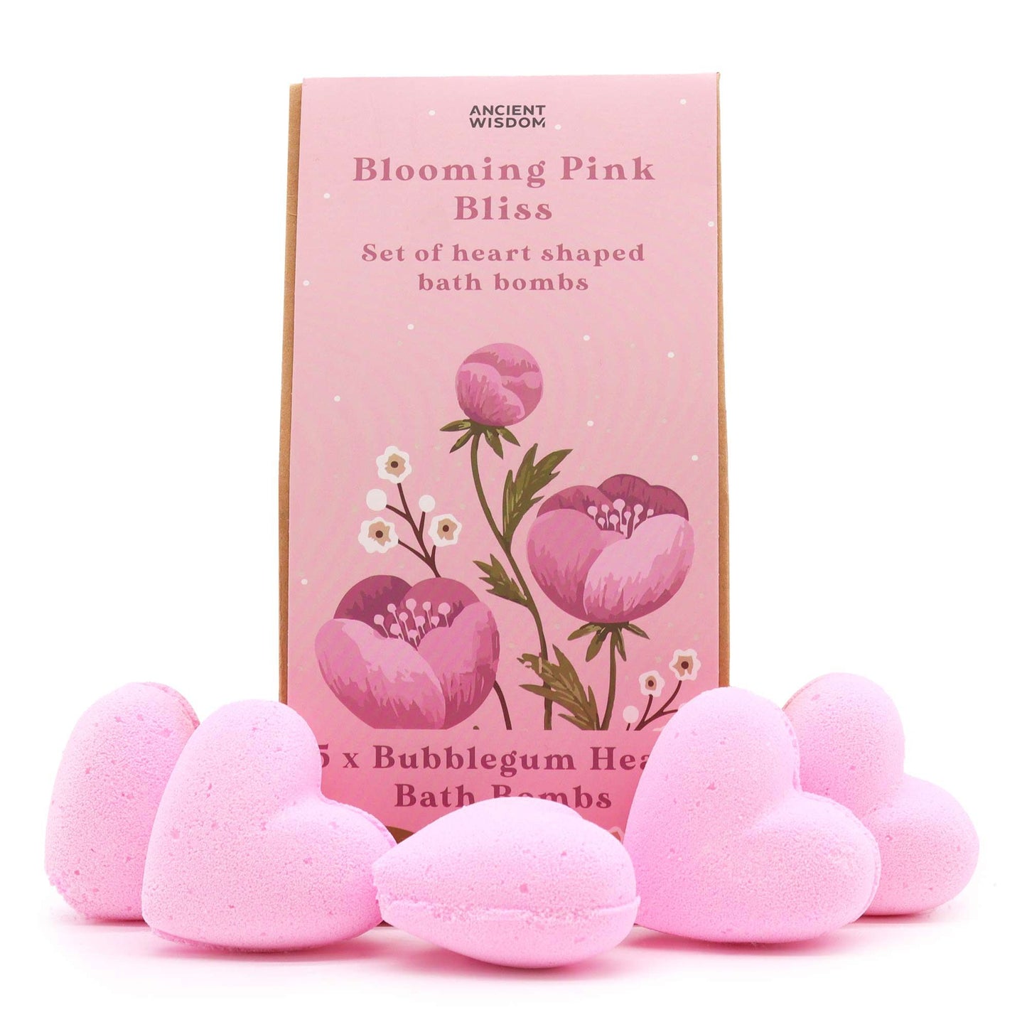 Blühendes Pinkes Glück Badeherz Geschenkset
