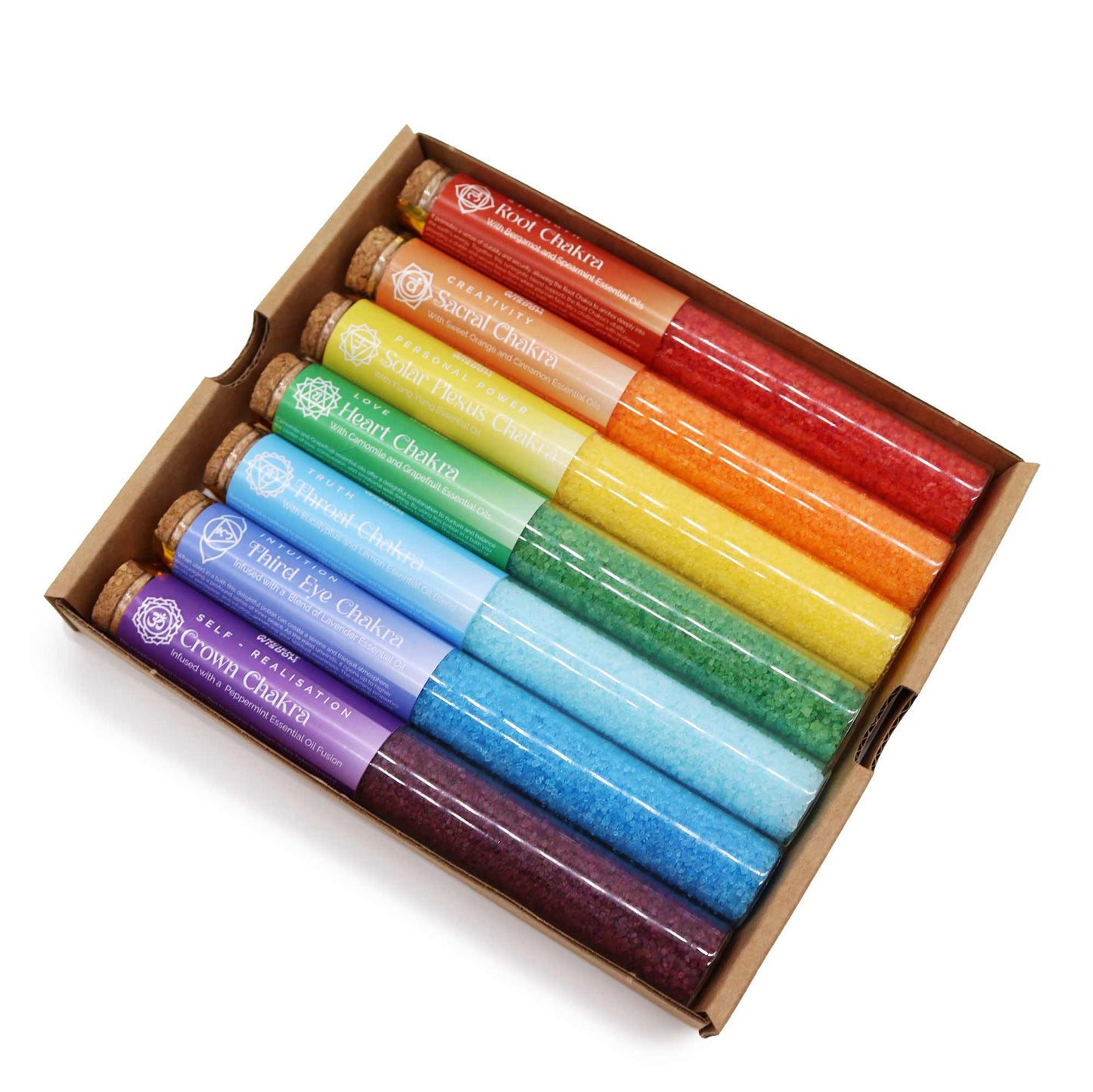 Chakra Badesalz Geschenkset Mit 7 Vials