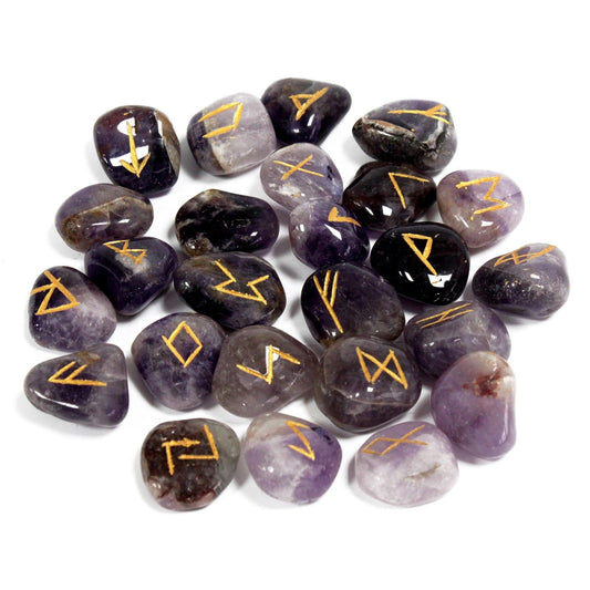 Indische Runen Im Beutel - Amethyst