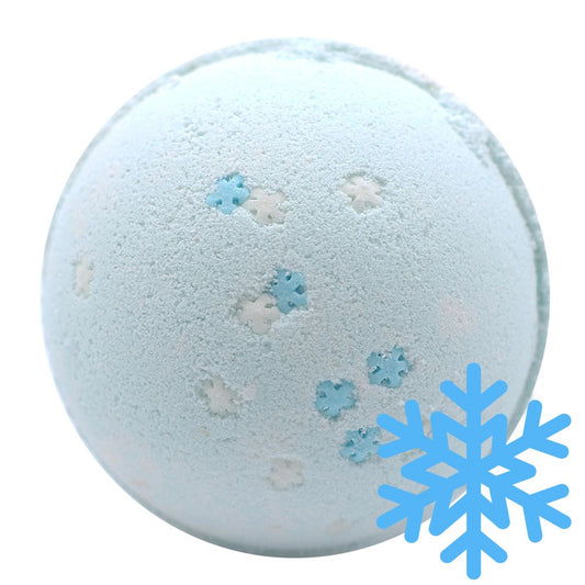 Schneeflocken Badebombe - Blaubeeren