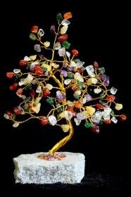 Gemischter Edelsteinbaum mit 160 Steinen