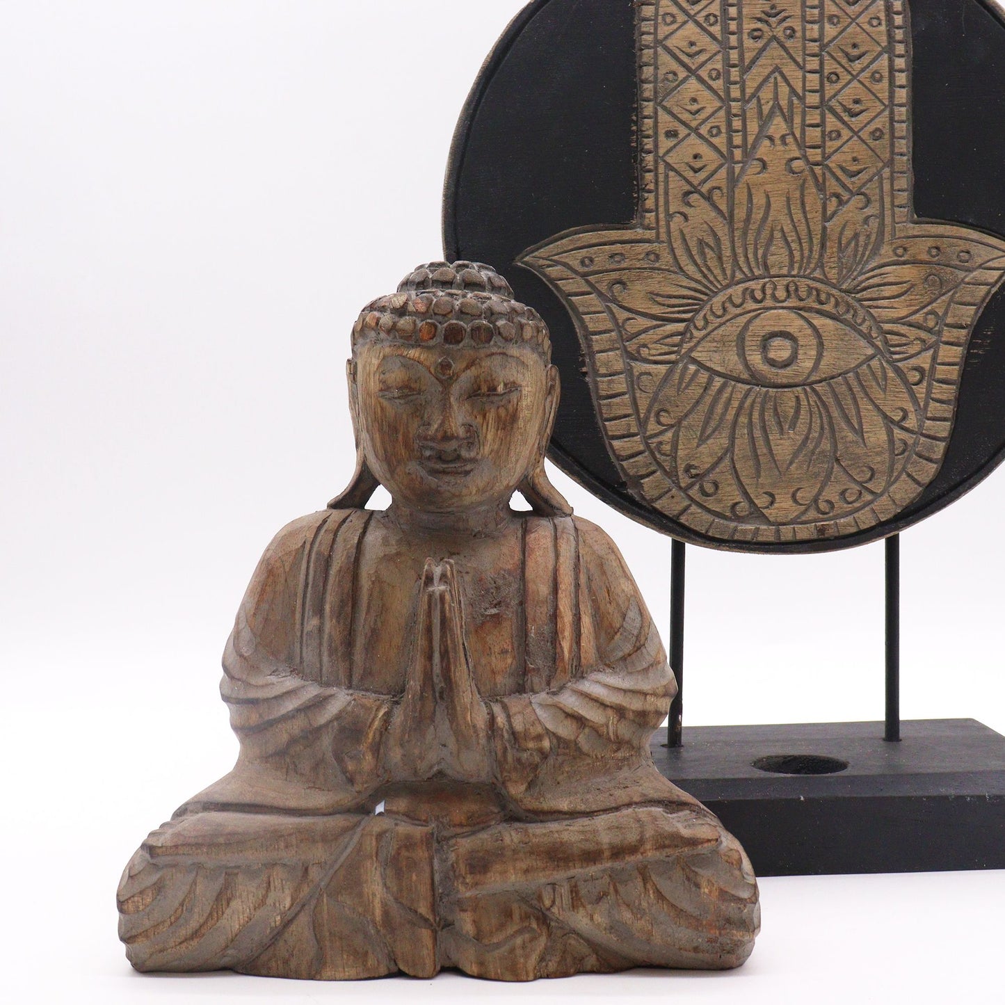 Buddha Feng Shui Set Hamsa Grau 2 Designs
