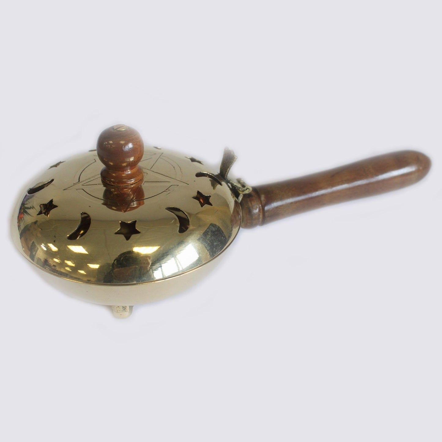 Pentagramm Räuchergefäß Mit Abnehmbaren Holzgriff