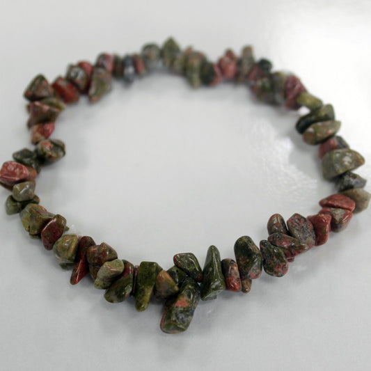 Chipstein Armband - Grüner Jaspis