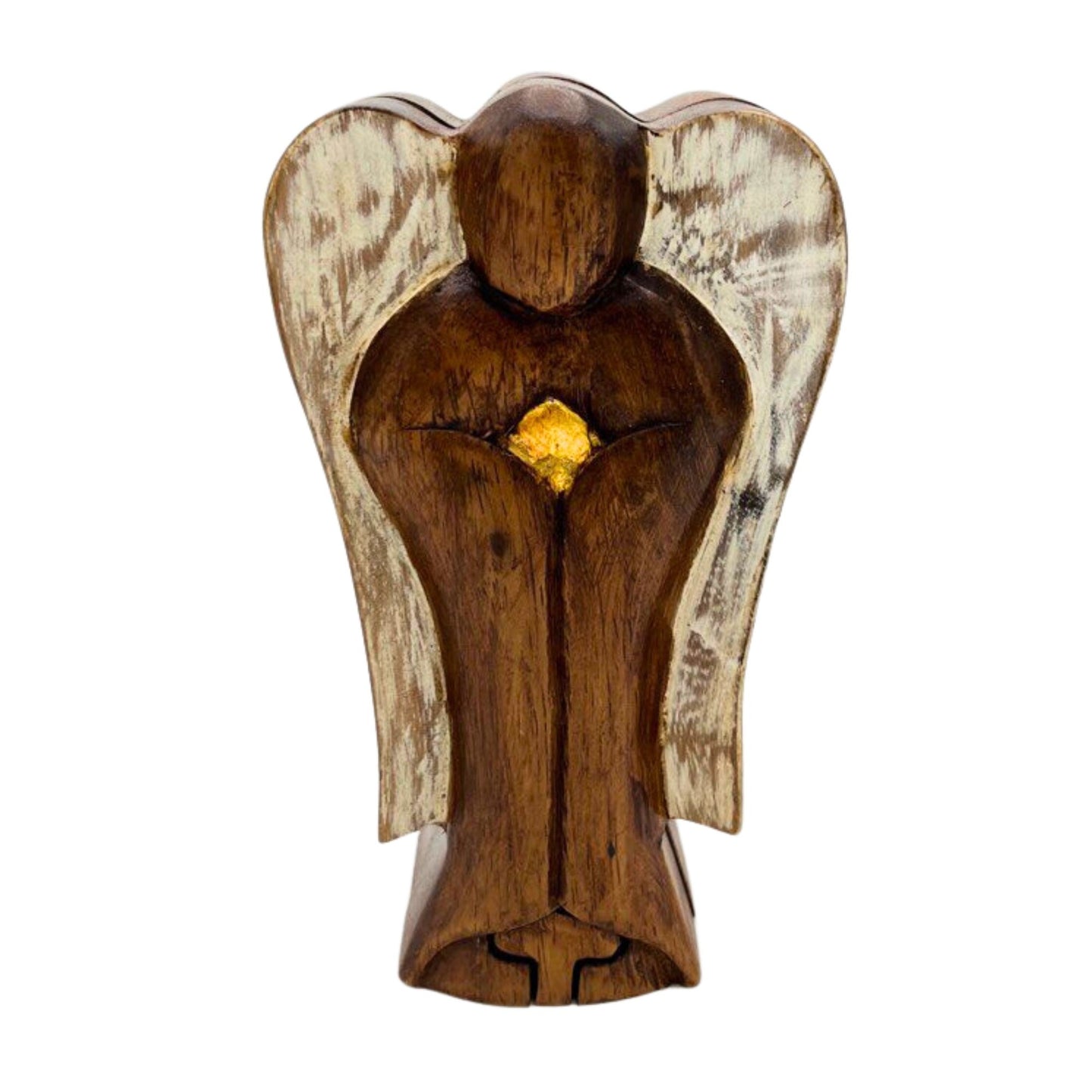 Hati-Hati Engel Magic Box Liebe 14 cm Aus Nachhaltigem Suar Holz