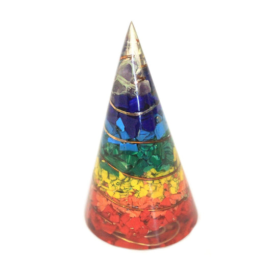 Orgonite Kegel 80mm Multichip Esoterik Objekt
