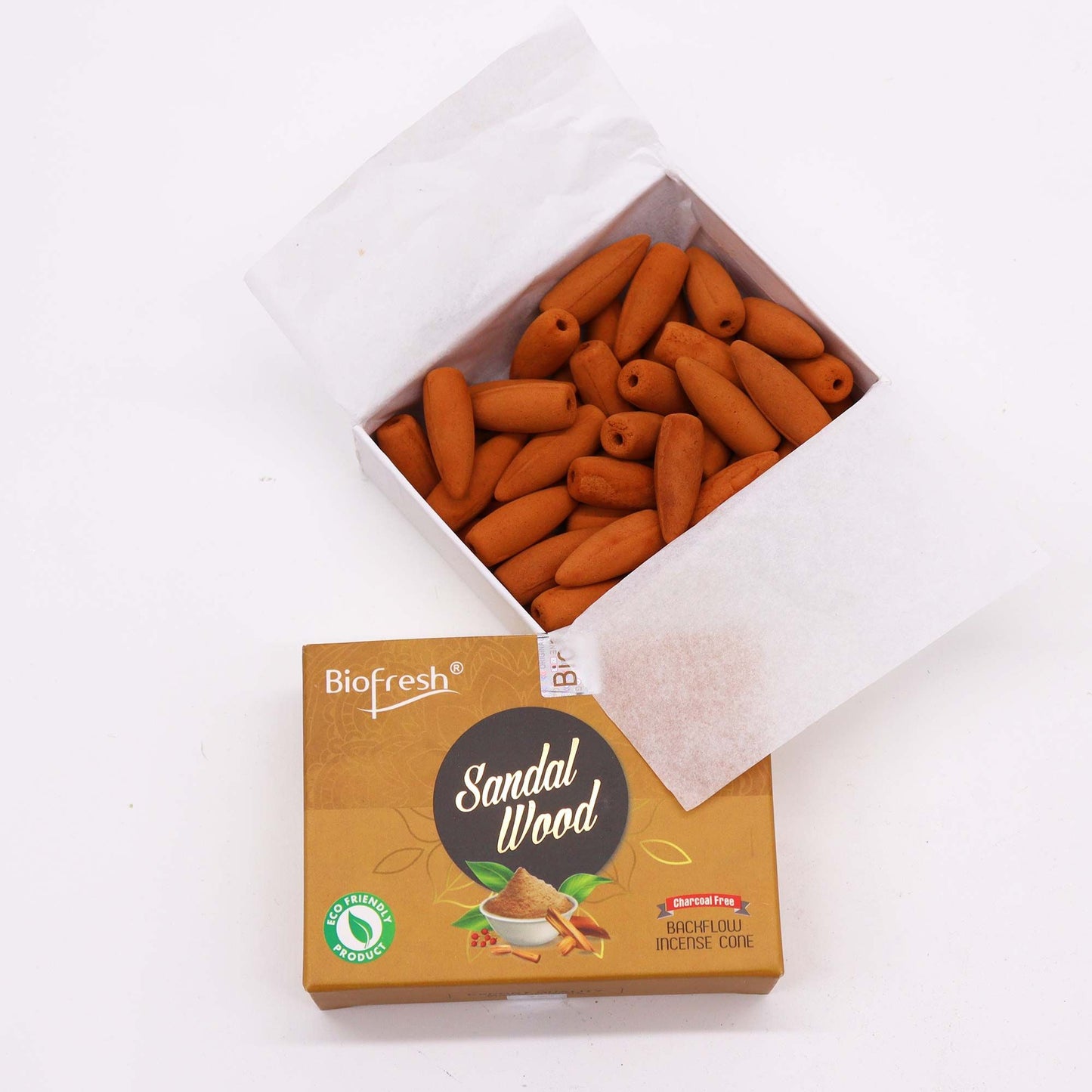 Biofresh Rückfluss Räucherkegel 40 Stück - Sandelholz
