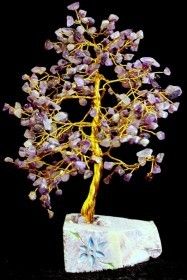 Amethyst Edelsteinbaum Mit 320 Steinen Handgemacht Auf Edelsteinbasis
